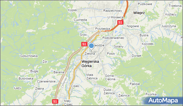 mapa Osiedle Wyzwolenia, Osiedle Wyzwolenia na mapie Targeo